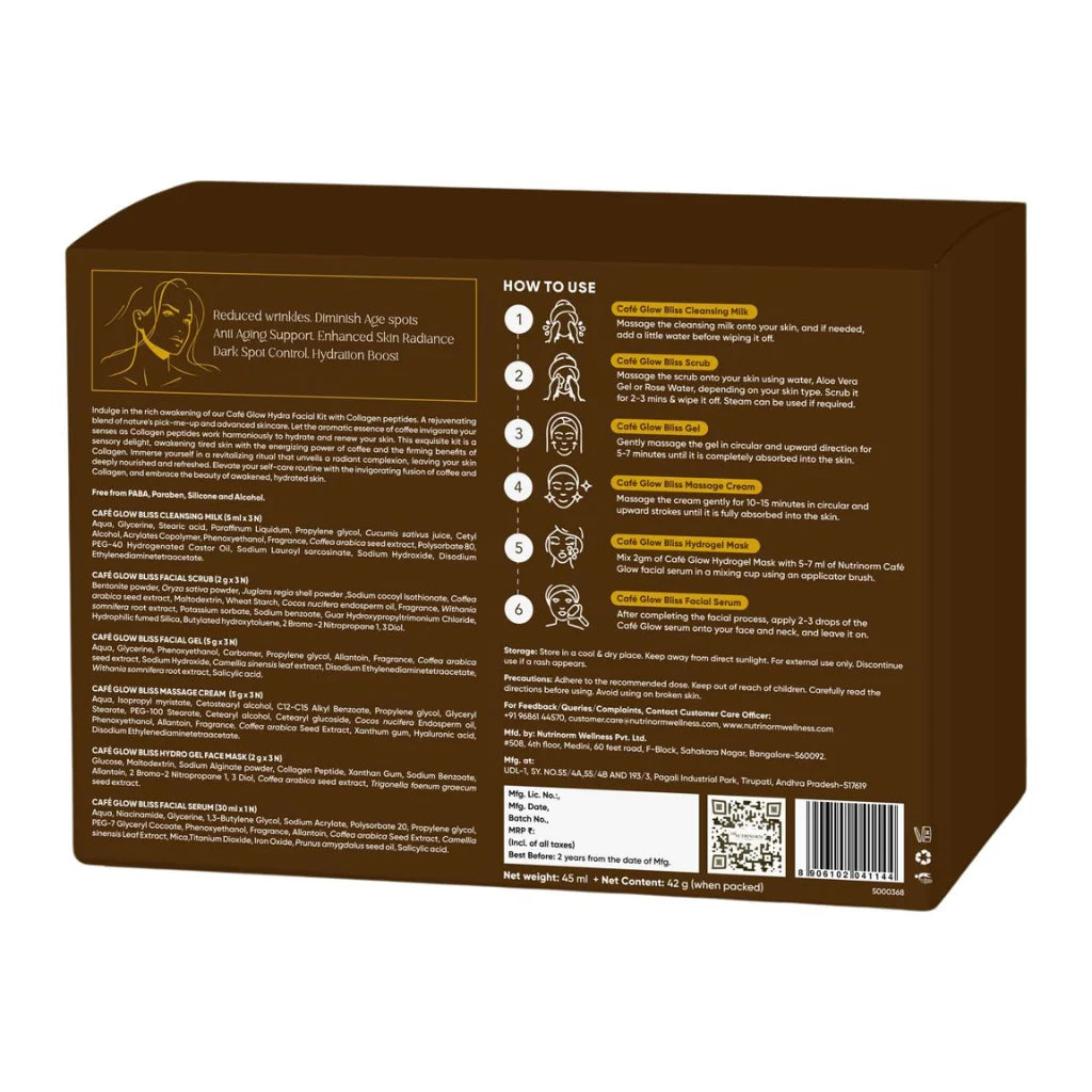 Cafe Glow Bliss - Hydra Facial Kit - Nutrinorm Wellness